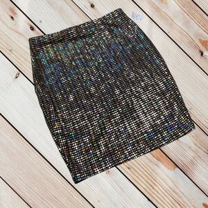 NWT Sabora M disco holographic skirt